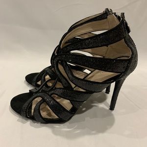 COACH LUDLOW Black Glitter/Sparkle Heels Size 11